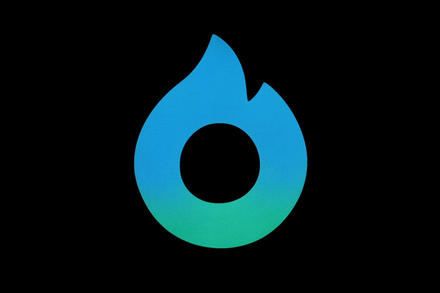 Logotipo da Hotmart em destaque com elementos gráficos abstratos em tons de azul e verde.